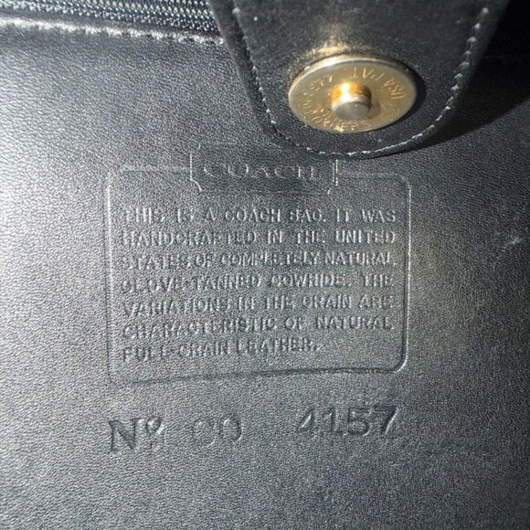 VTG Coach Waverly Soho Buckle Tote 4157 Black Leather Brass Shoulder Bag Y2K USA - Picture 9 of 9